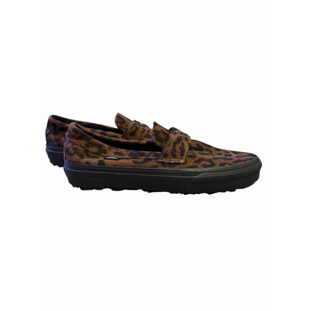VANS Style 53 Leopard Pony Hair Lug Sole Loafers Brown Black Women’s 9 - Picture 2 of 9